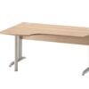 Bürotisch Plan compact 90°, links-fuß-metall (JAZZ +) 80/105x160/61 Buche GAUTIER OFFICE