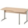 Bürotisch Plan compact 90° recht, füße metall (JAZZ +) 80/105x160/61 Buche GAUTIER OFFICE