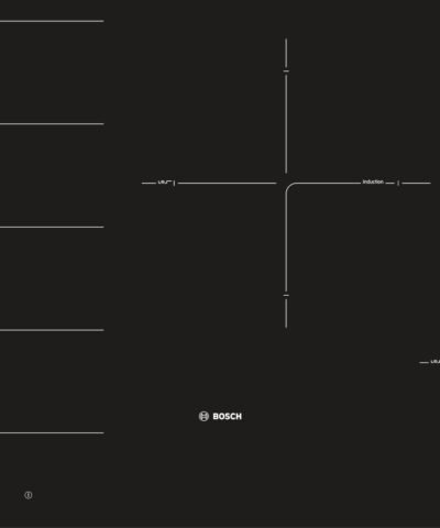 Table de cuisson à induction, 80 cm, Noir, à fleur de plan, PXE801DC1E