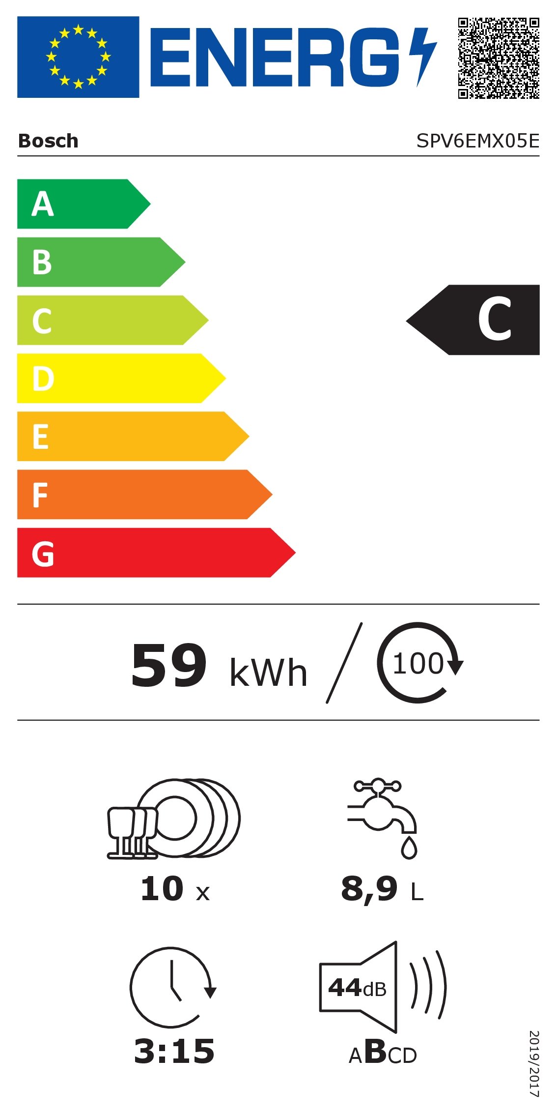Lave-vaisselle Encastrable Bosch (Série 6) SPV6EMX05E – Image 9