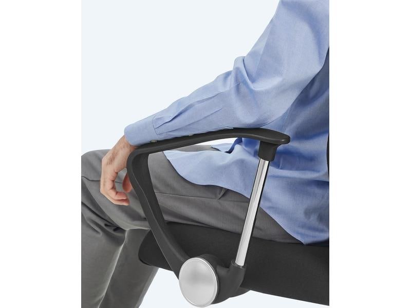 Songmics Chaise de bureau avec rembourrage et accoudoirs, noir 7