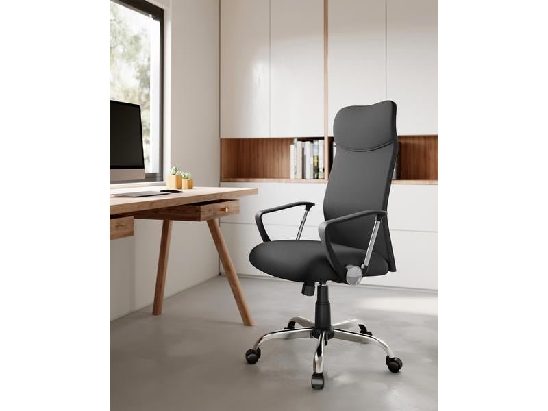 Songmics Chaise de bureau avec rembourrage et accoudoirs, noir 8