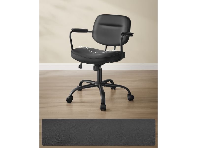Songmics Chaise de bureau avec dossier rembourré et accoudoirs, Noir 3