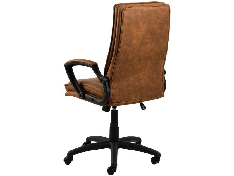 AC Design Chaise de bureau Brad, avec accoudoirs et roulettes à frein, Camel 1