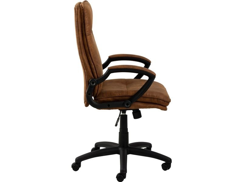AC Design Chaise de bureau Brad, avec accoudoirs et roulettes à frein, Camel 2