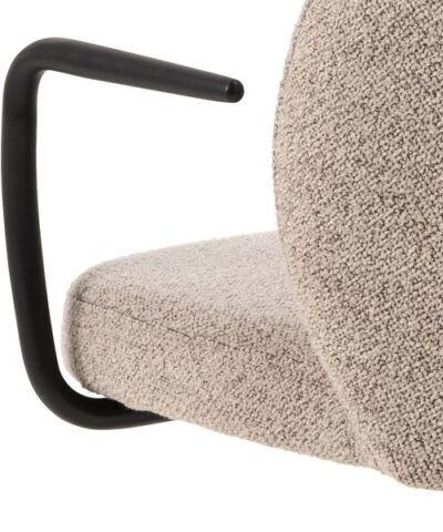 AC Design Bürostuhl Patricia, mit Polsterrücken und Armlehnen, Beige 4