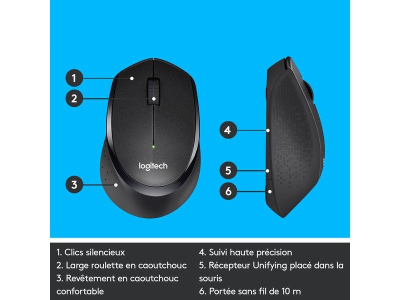 Logitech Souris M330 Silent Plus noir 3