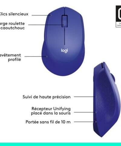 Logitech Souris M330 Silent Plus Bleu bleu 6