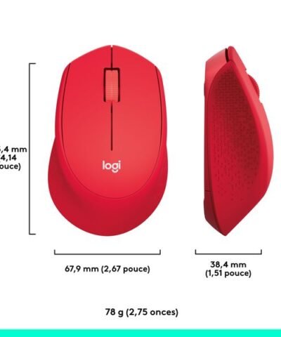 Logitech Souris M330 Silent Plus rouge 7