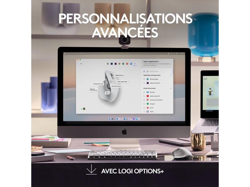 Logitech Souris MX Master 3S for Mac pale grey 7