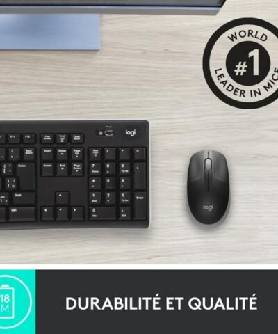 Logitech Souris M190 Gris/Noir, sans fil 5