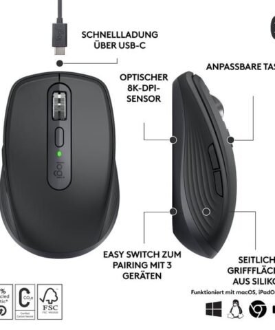 Logitech Mobile Maus MX Anywhere 3s Graphite 6