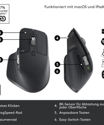 Logitech Maus MX Master 3S Graphite for Business 6