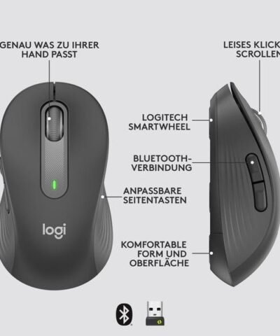 Logitech Maus Signature M650 L for Business Graphite 6