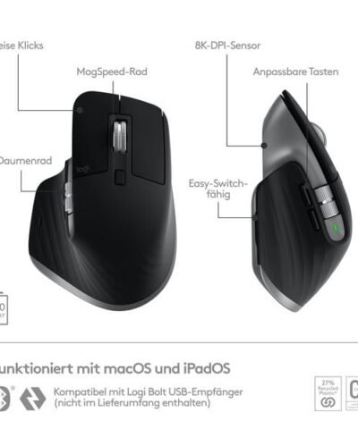 Logitech Maus MX Master 3S for Mac space grey 6