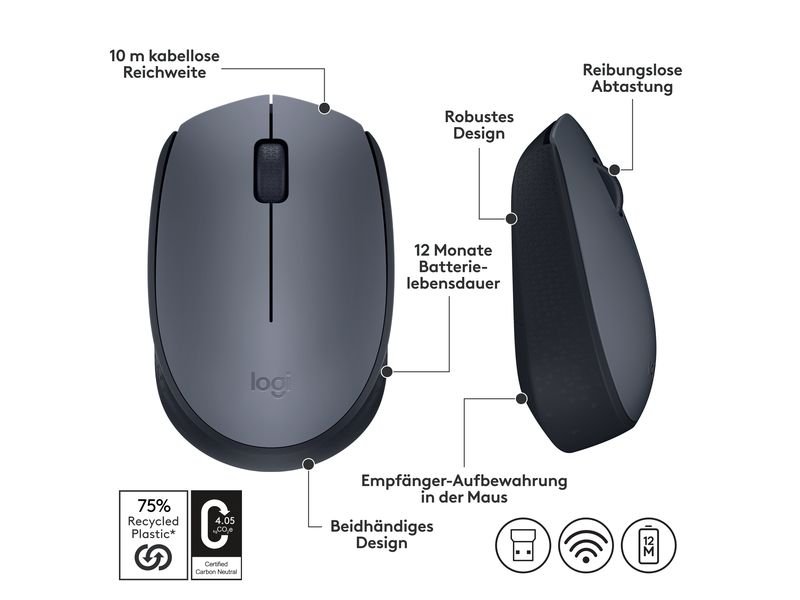 Logitech Maus M170 , kabellos 1