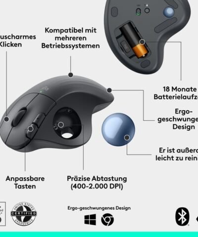 Logitech Trackball Ergo M575s Wireless Graphite 5