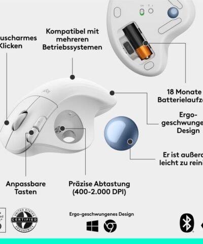 Logitech Trackball Ergo M575s Wireless Off-white 5