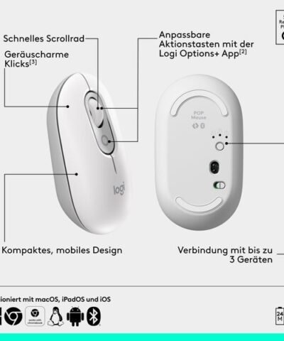 Logitech POP Mouse Off-White 6