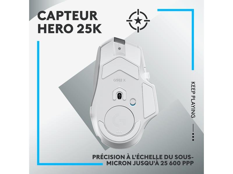 Logitech Souris de gaming G502 X Lightspeed Blanc 3