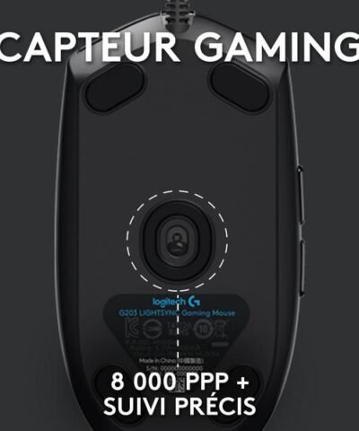 Logitech Souris de gaming G203 Lightsync Noir 2