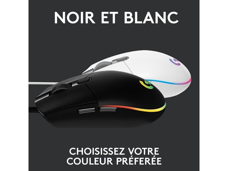 Logitech Souris de gaming G203 Lightsync Noir 7