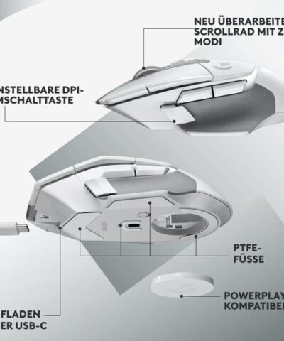 Logitech Gaming-Maus G502 X Lightspeed Weiss 4
