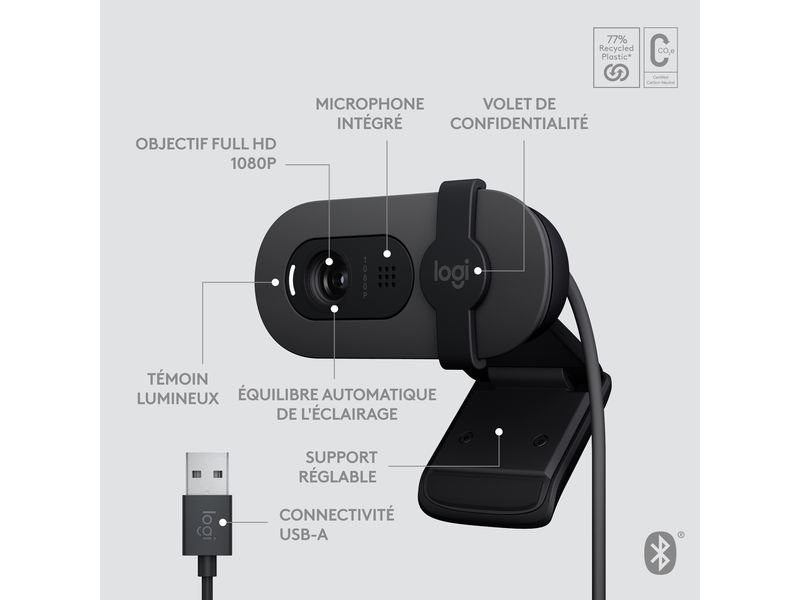 Logitech Webcam Brio 105 Full HD 1080p 30 fps 4