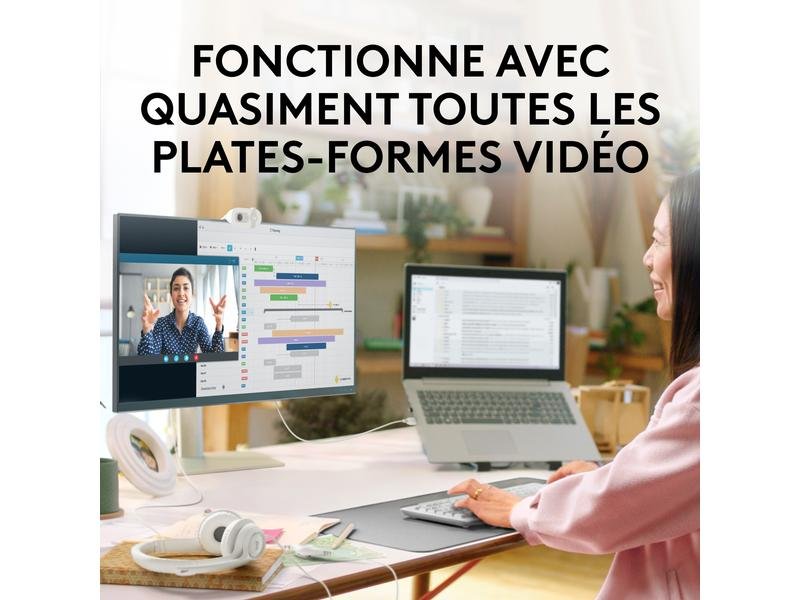 Logitech Brio 100 Blanc 7