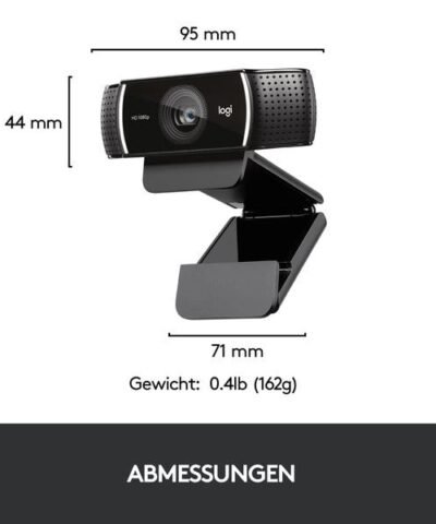 Logitech Webcam C922 Pro Stream , mit Stativ, Full-HD 1080p, USB 7