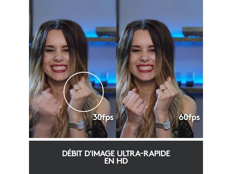 Logitech Webcam C922 Pro Stream , avec trépied, Full-HD 1080p, USB 4