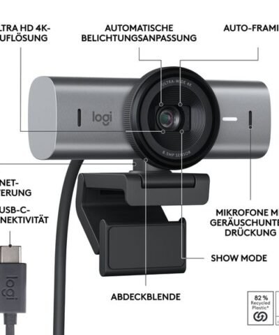 Logitech Webcam MX Brio 4K Graphite 5