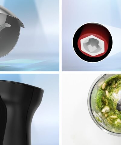 Alternative view of Mixeur-plongeur ErgoMaster 1000W  Noir piano - Bosch Série 4 MSM4B610