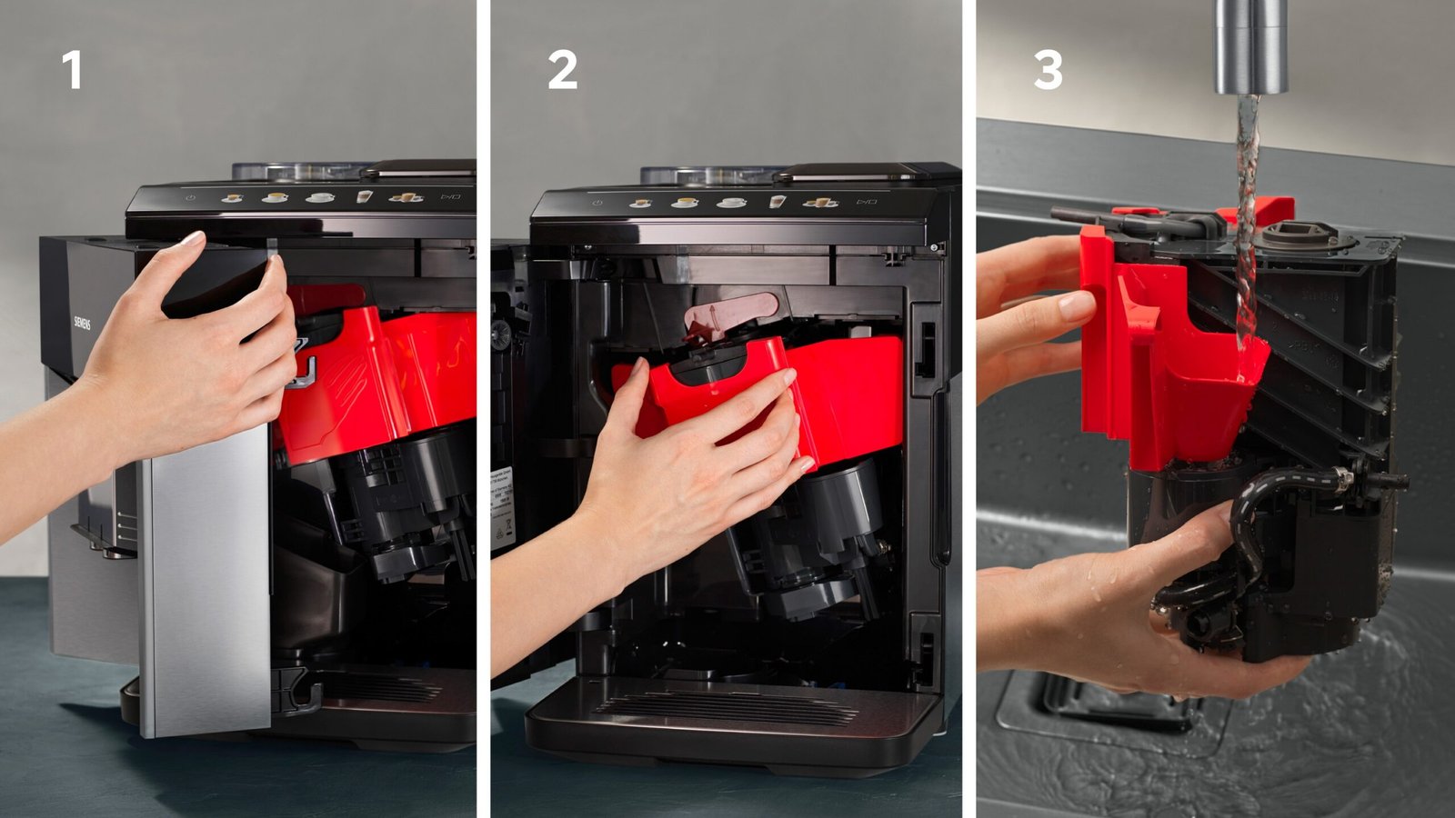 Kaffeevollautomat Siemens - edelstahl, Schwarz glänzend - TQ517D03 – Bild 6