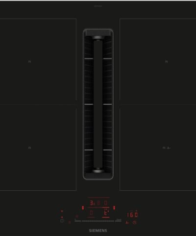 Table de cuisson induction avec hotte aspirante intégrée 70 cm sans cadre Encastrable - Siemens iQ500  ED711HQ26E