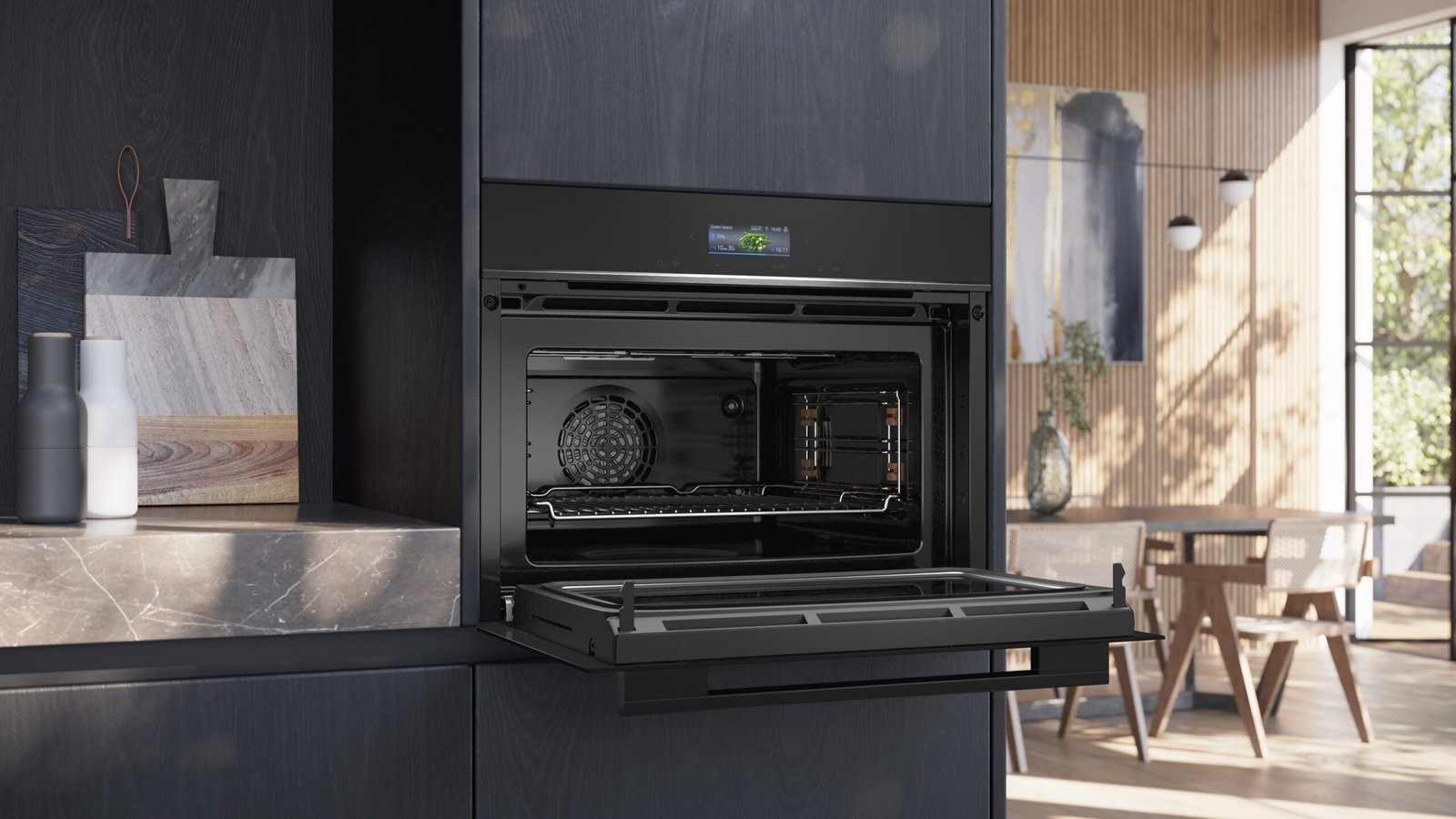 Einbau-Backofen mit Mikrowellenfunktion 60 x 45 cm Schwarz CM724G1B1 Siemens - iQ700 – Bild 4