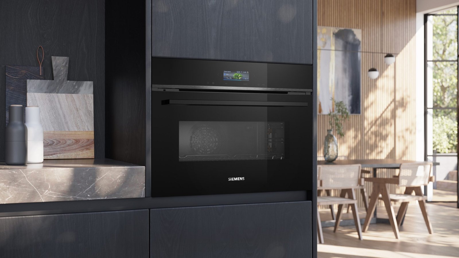 Einbau-Backofen mit Mikrowellenfunktion 60 x 45 cm Schwarz CM724G1B1 Siemens - iQ700 – Bild 5