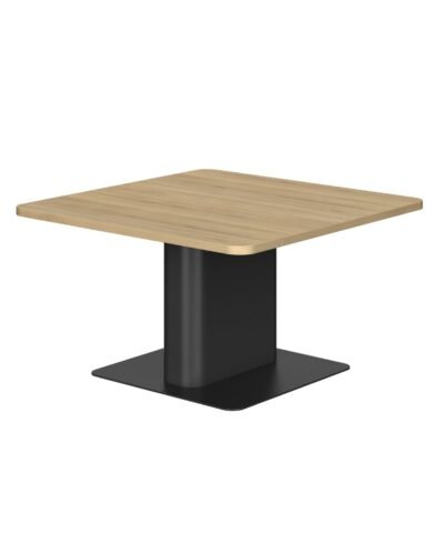Table carrée Angles arrondis (ALLIANCE) 132x132 Chêne du Bocage / Anthracite GAUTIER OFFICE