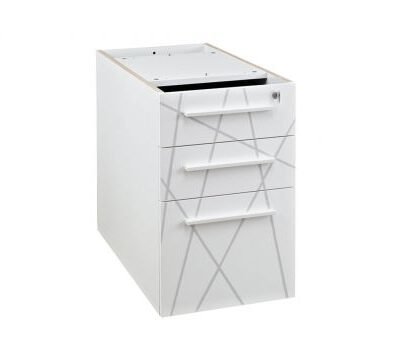 Caisson bout de bureau 60 cm - SUNDAY - 60x42 - blanc graphic GAUTIER OFFICE