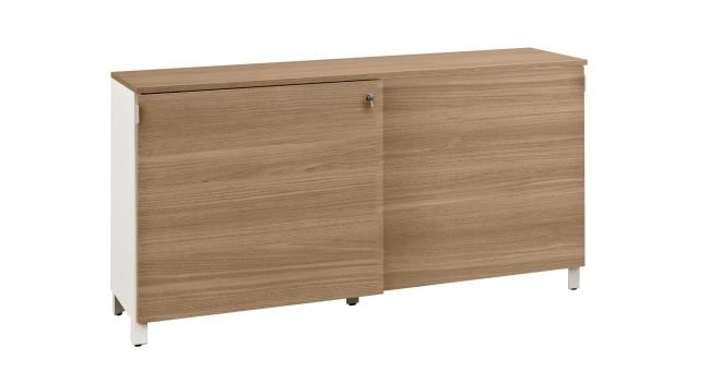 Sideboard Weissen 2 schiebetüren - SUNDAY - 45x160 - fassaden eiche GAUTIER OFFICE