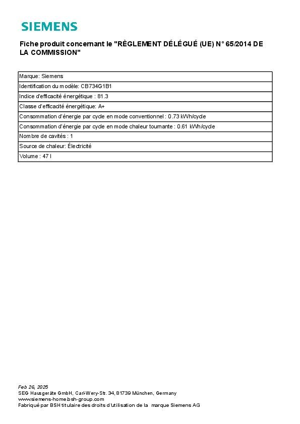 Einbaubackofen Siemens Schwarz - CB734G1B1 – Bild 8