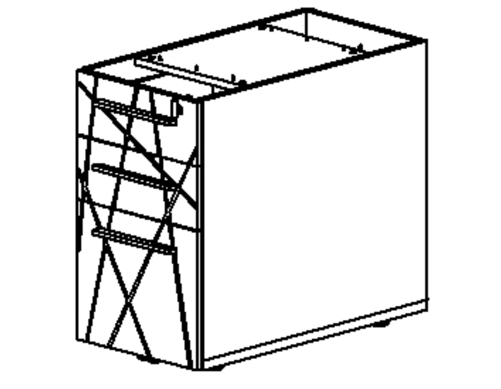Rollcontainer 80 cm V1 - SUNDAY - 80x42 - Weiss-graphic GAUTIER OFFICE – Bild 4