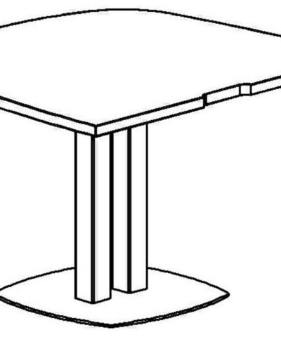 Alternative view of Table demi-ovale (CONFERENCE) 115x102 Chêne du Bocage / Anthracite GAUTIER OFFICE