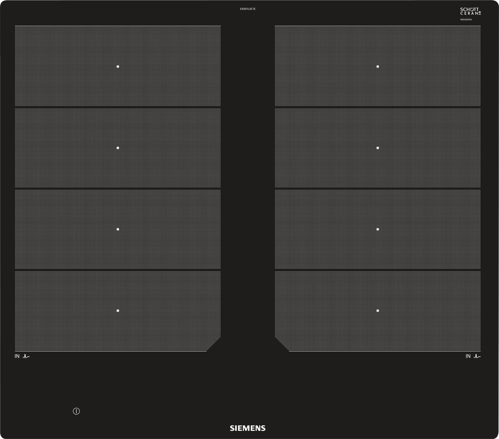Table de cuisson à induction Encastrable Noir - Siemens EX601LXC1E – Image 2