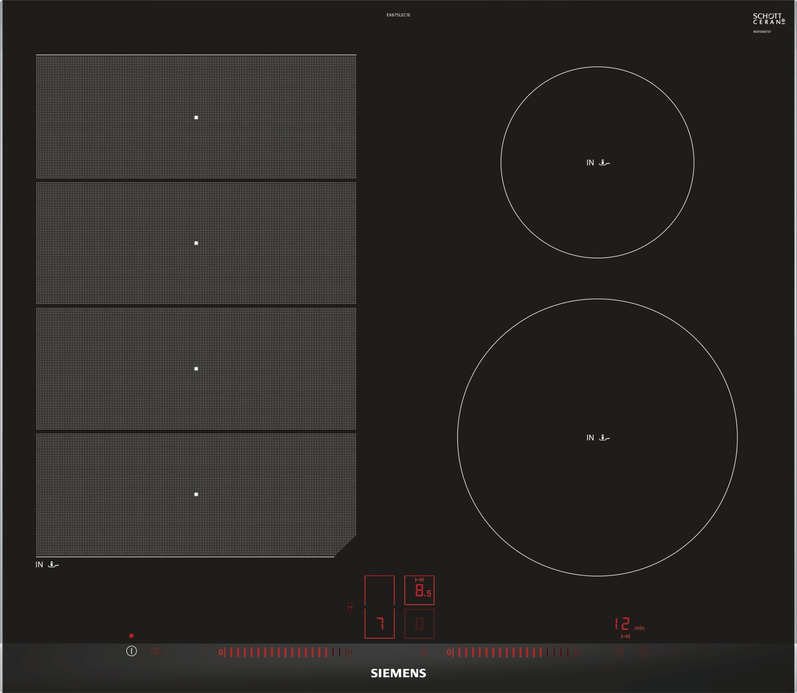 Table de cuisson à induction Encastrable Noir - Siemens EX675LEC1E
