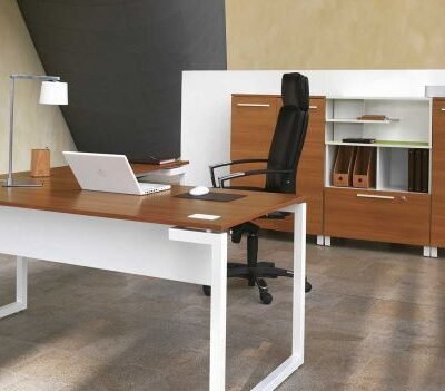 Alternative view of Abdeckung unten für Schreibtisch hintergrund - SUNDAY - 2x136 - Weiss-GAUTIER OFFICE