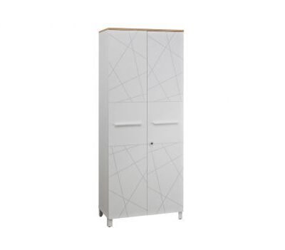 Armoire de bureau blanche  2 portes - SUNDAY - 42x80 - portes blanc graphic GAUTIER OFFICE