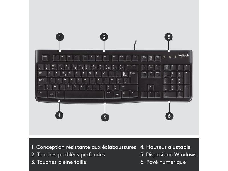 Logitech Clavier K120 layout CH, filaire 6