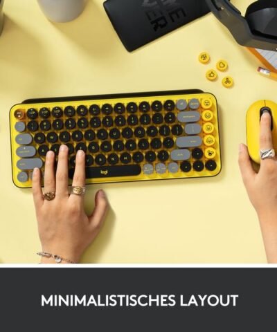 Logitech Tastatur POP Keys Blast Yellow 7