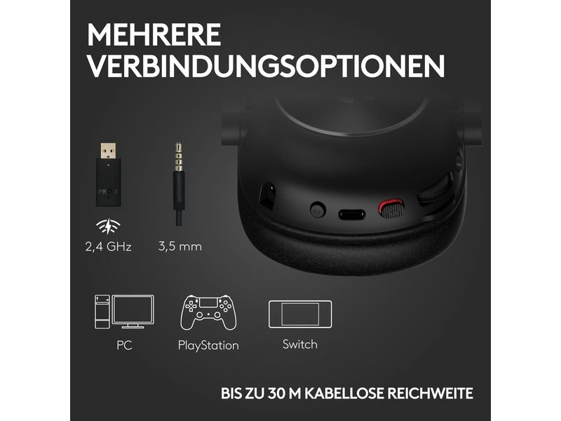 Logitech Headset G Pro X 2 Wireless Lightspeed Gaming Schwarz 5